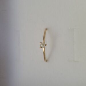 Mejuri - Pearl Slim Stacker Ring | Size 9